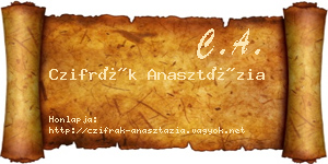 Czifrák Anasztázia névjegykártya